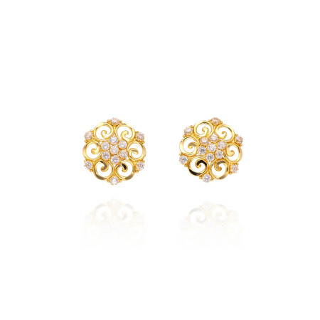 Opulent Glow Gold Earrings