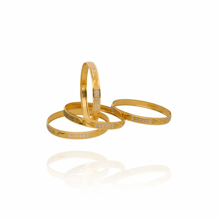 Effortless Elegance Gold Bangles