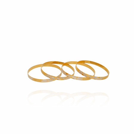 Serene Glimmer Gold Bangles