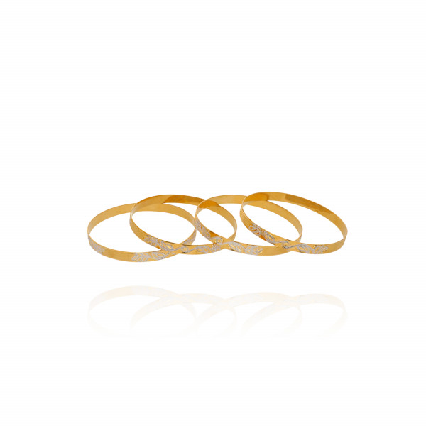 Serene Glimmer Gold Bangles