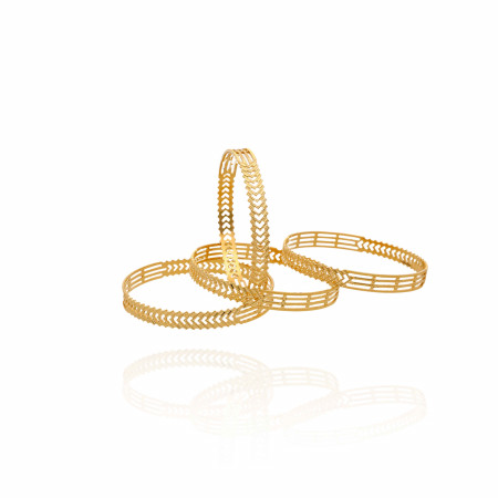 Sleek Serenity Gold Bangles