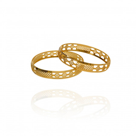 Golden Twilight Bangles That Sparkle with Charm