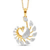 Glimmering Peacock Diamond Pendant