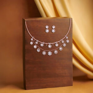 Glimmering Majesty Polki Necklace Set