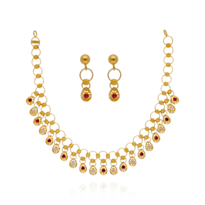 Threads of Light Gold Necklace Set