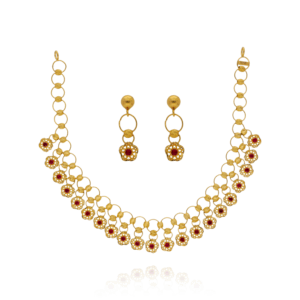 Golden Bloom Necklace Set